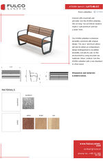 Fulco - Ataria 1500mmn bench with backrest and armrests (LAT140.02)