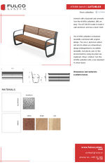 Fulco - Ataria 1800mm Bench with backrest and armrest  (LAT140.03)
