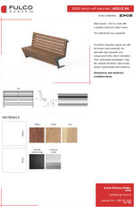 Fulco Edge - Edge 1500mm  bench withbackrest (LED132.00)