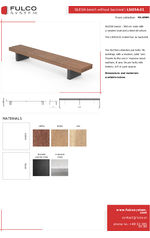 Fulco Silesia bench 3000mm steel frame and timber seat 