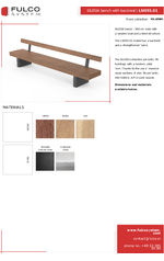 Fulco Silesia 3000mm bench with backrest