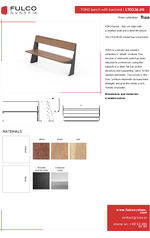 Fulco Toro Bench with backrest
