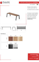Fulco Vita 1500mm bench without backrest