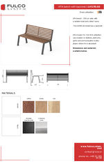 Fulco Vita 1500mm bench with backrest