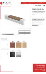 Fulco Vita wall mounted backless bench 1500mm