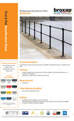 BX 1572 RT Bridgewater Ductile Iron 2 Rail Specification Sheet