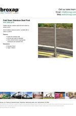 Fold Down Stainless Steel Post - BX47 0060 00-FD Specification Sheet