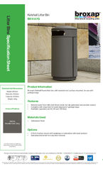 BX11 A7G Kelshall Litter Bin Spec Sheet