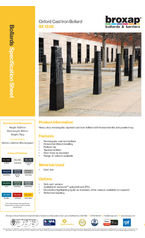 BX 1538 Oxford Cast Iron Bollard Specification Sheet