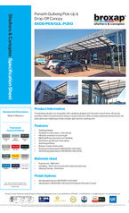 BXDB PEN GUL PUDO Penarth Gullwing Pick Up Drop Off Canopy Specification Sheet