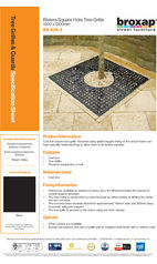 BX 434 3 Riviere Square Hole Tree Grille 1200 x 1200mm