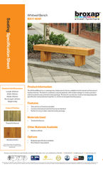 BX17 4091 Whitwell Bench Specification Sheet