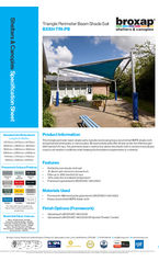 BXSH TRI PB Triangle Perimeter Beam Shade Sail Specification Sheet
