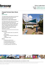 Triangle Perimeter Beam Shade
Sail Technical Data Sheet