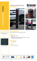 BX69 5700 RT Traffic Recycled Plastic Bollard Specification Sheet