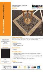 BX 431 4 Sunburst Square Tree Grille 1200 x 1200mm copy