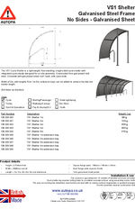 AUTOPA VS1 Shelter - Galvanised