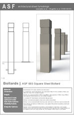 ASF 003 Square Steel Bollard