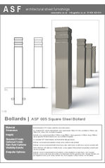 ASF 005 Square Steel Bollard