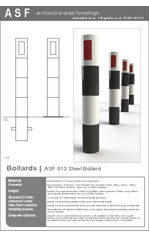 ASF 013 High Visibility Steel Bollard
