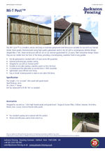 Mi T Metal Fence Post Specification Sheet