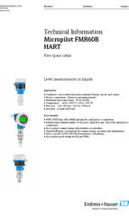 Micropilot FMR60B HART - Technical Data Sheet