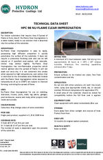 Nu-Flame Clear Impregnation product data sheet
