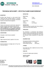 Nu-Flame Clear Varnish Overcoat data sheet