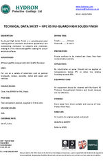 Nu-Guard® AG High Solids Finish data sheet