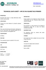 Nu-Guard® Tack Primer data sheet