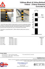 AUTOPA Black & Yellow 1500 Bollard