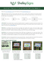 Budget prices for interpretation signage panels