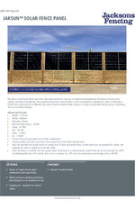 Jaksun™ solar fence panel