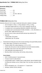 TORMAX 2203 sliding door operator - technical specification 