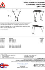 AUTOPA Tatham cycle shelter - steel roof