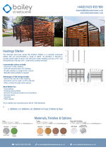 Hastings shelter data sheet