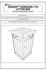 Origin™ Horizon litter bin - O&M