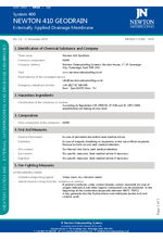 Newton 410 GeoDrain MSDS 1.0 - Safety Data Sheet