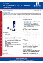 Newton 801 M Mastic Sealant Data Sheet 1.1