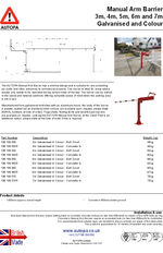 AUTOPA Manual Arm Barrier