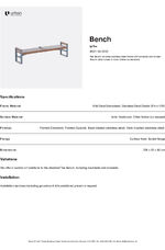 Tee Bench - 2 Arm Rests - Datasheet