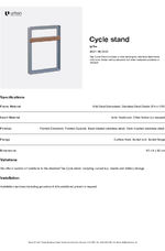 Tee Cycle Stand - Datasheet