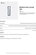 Tee Bollard - Curved Top - Datasheet