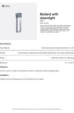 Tee Bollard - Curved Top - Illuminated - Datasheet