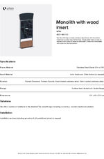 Tee Monolith - Curved - Timber Insert - Datasheet