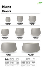 Divona fibreglass planters