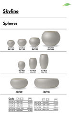 Skyline spherical fibreglass planter