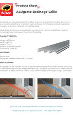 ALUgrate Drainage Grille data sheet