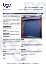 Thermally Insulating and Sound Reducing Roller Shutter