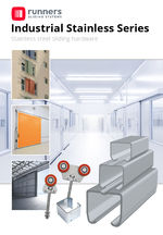 Industrial stainless steel sliding door hardware